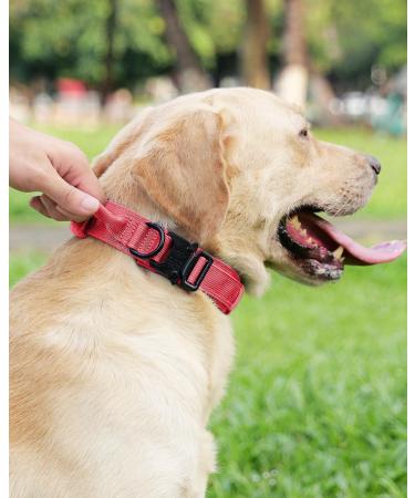Joyal Tactical Dog Collar for Large Dogs | Bright Pink with Handle & QR Code | Luminous Dog Collar - Buy Online on GoSupps.com