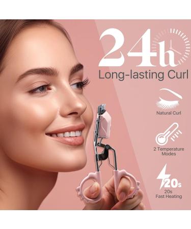 Buy Heated Eyelash Curler - Rapid Heat-Up USB Rechargeable Long Lasting & 2 Modes - Perfect Pink Electric Lash Curler for International Shipping - Buy Online on GoSupps.com