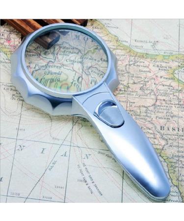 Magnifying Glasses Handheld Glass Magnifier with 6 Led Lights 4X Hd Lens Eye Protection Old Man Reading Illuminated Magnifying Glass Comfortable Anniversary - Buy Online on GoSupps.com