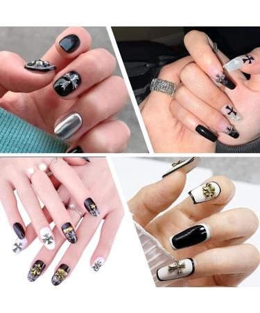 CAMLO 3D Cross Nail Art Charms - Silver Chrome Mixed Styles for DIY Manicure Decor - Buy Online on GoSupps.com