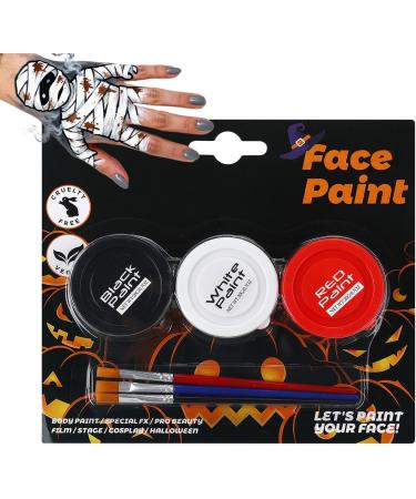  G n rique Adult Body Paint - Water-Soluble Skin Paint Cream | 3 Water-Soluble Colors for Body and Face - For Costumes Adults Women Clown Vampire Witch - Buy Online on GoSupps.com