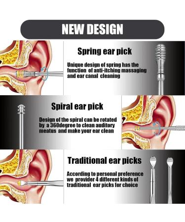 Pleteffect Ear Cleaner Tool Set | Innovative Earwax Removal Kit | Portable Ear Cleaning Tools with PU Leather (Yellow) - International Shipping Available - Buy Online on GoSupps.com