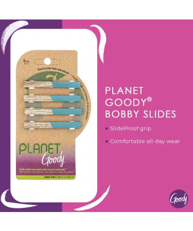 GOODY Planet Blue Bobby Pins - 4 Count | Slideproof Bobbies for All Hair Types | Eco-Friendly Hair Accessories for Men, Women, Boys & Girls - Buy Online on GoSupps.com