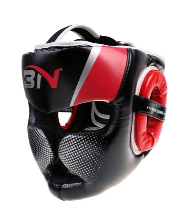 Sfeexun Headgear for Boxing MMA Training Kickboxing, Head Gear for Muay Thai, Sparring, Taekwondo, Martial Arts, Grappling, Karate Red Large