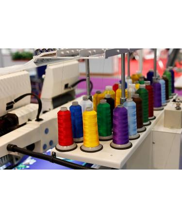 White Mercerized Cotton Thread - 2400 Yards - 50WT Cone Sewing & Quilting Thread - 2 Rolls 50S/2 Embroidery Thread by Mandala Crafts - Buy Online on GoSupps.com