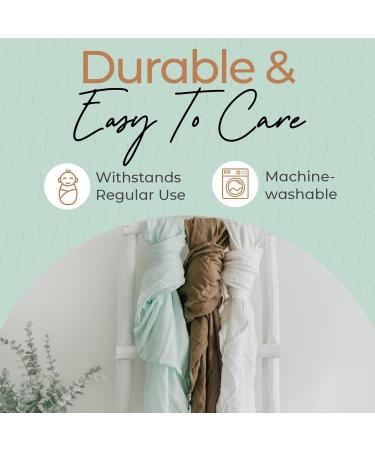 Fern & Avery Muslin Swaddle Blankets - Gender Neutral Newborn Essential - Mint Theme - Buy Online on GoSupps.com