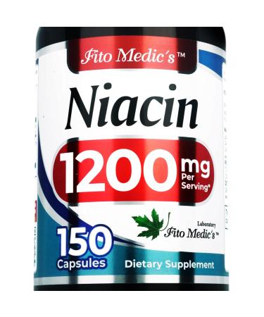 Lab - Niacin - Vitamin b3-1200 mg per Serving 150 Capsules of - Vitamin b3 niacin - Ultra high Absorption.