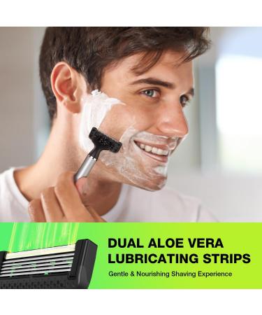 Mensure Razors for Men - Magnetic Shaving Kit with 6-Layer Precision Blades Lubricating Strips & 4 Refills - Ultimate Shaving Experience - Buy Online on GoSupps.com