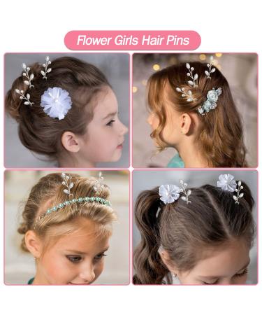 Wedding Hair Pins Set - 8 PCS Silver Bridal Accessories for Women, Brides, Bridesmaids, and Flower Girls - Buy Online on GoSupps.com