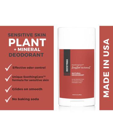 Rustic MAKA Natural Deodorant Toasted Coconut Aluminum Free Paraben Free No Baking Soda Deodorant for Women Magnesium Synthetic Fragrance-Free Cruelty-Free - Buy Online on GoSupps.com