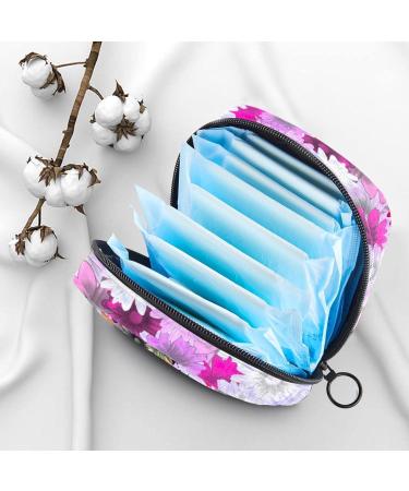 Stylish Menstruation Pad Bag with Zipper - Women s Napkin & Tampon Collective Bag | Floral Design - Buy Online on GoSupps.com