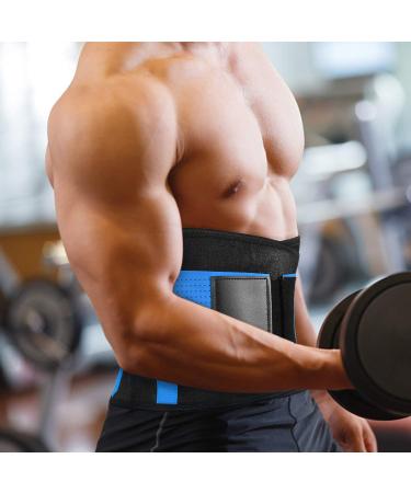 SYXUPAP Back Support Belt for Men and Women - Dual Adjustable Lumbar Support for Lower Back Pain Relief and Injury Prevention - Perfect Fit Blue M - Buy Online on GoSupps.com