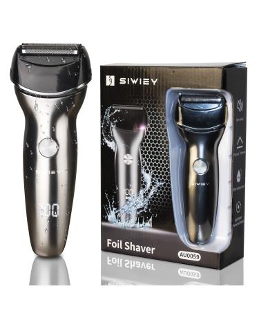 Foil Shaver for Men Rechargeable Electric Razor Wet and Dry Waterproof IPX6 Body Shavers with Pop-up Beard Trimmer LED Display 8200 RPM