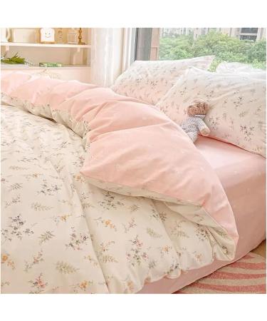 Bedding Set Flat Bed Sheet Duvet Cover Twin Full Queen - Bed Linen Boy Girl Bedding Sets Flower Cherry Soft (B 1.8x2.2m 4pcs) - Buy Online on GoSupps.com