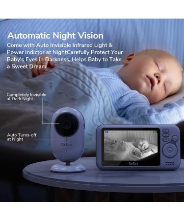Taktark Baby Monitor with Camera - 4.3 Video Babyphone Night Vision Intercom Digital Zoom & Temperature Monitoring - BM612-EU - Buy Online on GoSupps.com