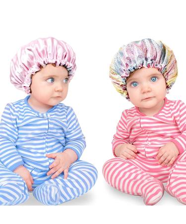 Glitter Kids Satin Bonnet: Adjustable Sleep Cap for Curly Baby Hair | Silk Night Hat - Buy Online on GoSupps.com