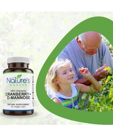 NATURE'S GARDEN ESSENTIALS Cranberry + D-Mannose - 60 Veggie Caps - 1000mg D Mannose with Cranberry Concentrate Plus Vitamin C - Buy Online on GoSupps.com
