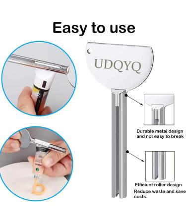 UDQYQ 6-Pack Stainless Steel Tubular Pressers for Toothpaste Hair Dye & More Ideal for Kitchen Bathroom & Studio - Buy Online on GoSupps.com