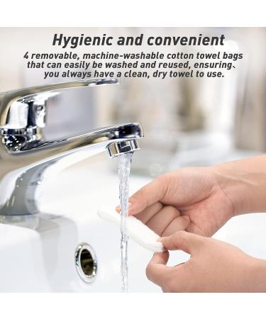 Long Wooden Handle Foot Towel Brush with 4 Reusable Covers - Exfoliating Foot Scrubber for Men and Women - 18 inches - Buy Online on GoSupps.com