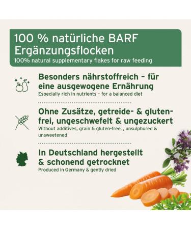 AniForte Barf Additive for Dogs - Vegetable Variety - 5 kg - Natural Product Barf Food Supplement Grain Free Gluten Free Flakes Without Artificial Additives 100% Natural Supplement - Buy Online on GoSupps.com