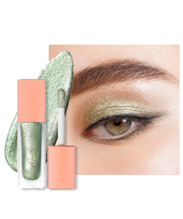 Oulac glitter eyes shadow green liquid eyelin metallic shimmer finish stable & wrinkle-free liquid eyes shadow eye makeup | vegan & cruethy-free 5.4g (19) Starlets