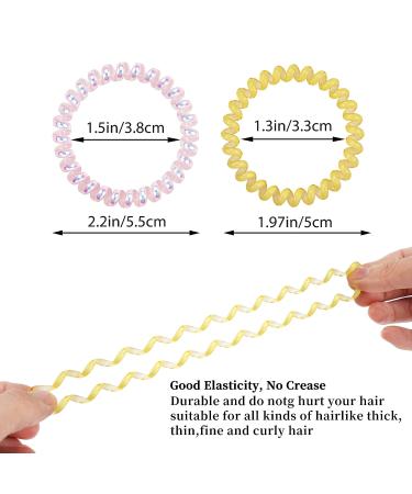 Spiral Hair Ties 26 Pcs - No Crease Phone Cord Elastic Hair Ties in Candy Colors - Colorful Ponytail Holders for Women and Girls - Buy Online on GoSupps.com