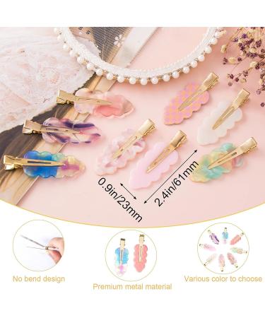 CHANZET No Bend Hair Clips for Makeup Application - 8pcs Creaseless Flat Alligator Clips - Oak Leaf Duck Bill Hair Barrettes for Women - Buy Online on GoSupps.com