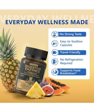 Digestive Enzymes Supplement + Magnesium Gummies for Stress & Sleep Daily Wellness Support Bundle - Buy Online on GoSupps.com