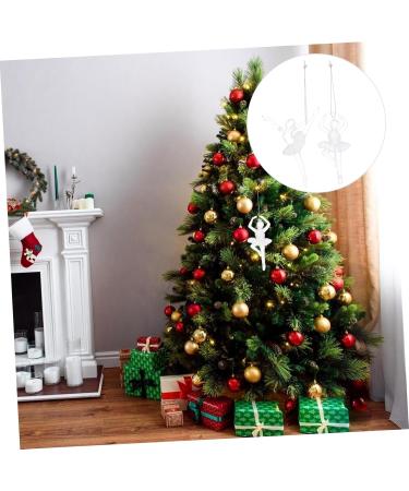 Artibetter 4 Pcs Christmas Ornaments Glitter Keychain Xmas Tree Hanging Doll Acrylic Hanging Ornaments Set Girl Silverx2pcs 14X8.5X1.5CMx2pcs - Buy Online on GoSupps.com