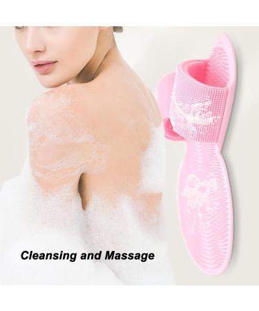 Buy Durable Silicone Foot Scrubber Mat - Easy to Clean Flexible & Multifunctional Shower Foot Cleaner for Men - Pink - Buy Online on GoSupps.com