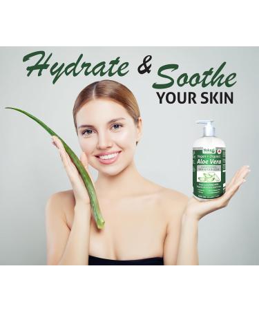 475ml (16oz) ORGANIC Aloe Vera Vegan + Soothing Moisturizer 99% PURE Cold Pressed Made in Canada 475 ml (Pack of 1) - Buy Online on GoSupps.com