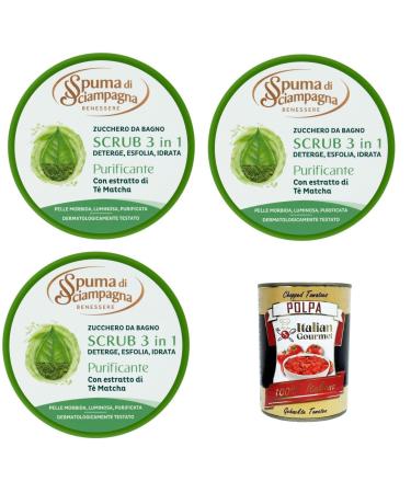 Italian Gourmet E.R. SCHAMPAGNA FOAM Purifying Body Scrub 3 x 250 ml + Italian Gourmet Pulp 400 g