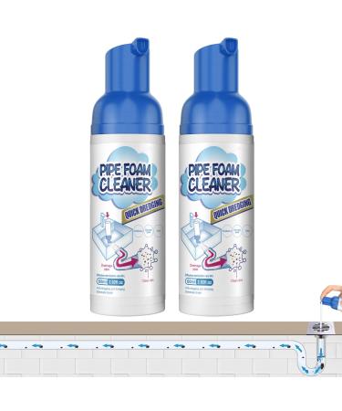 Yougo Foaming Drain Cleaner Pipe Foam Cleaner Yougo Drain Cleaner Powerful Sink & Drain Cleaner Drain Cleaner Foam Kitchen Washbasin Toilet Pipeline Quick Cleaning Agents (2pcs)