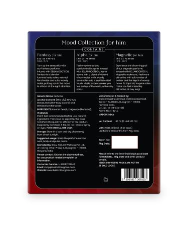 BELLAVITA Mood Collection Men's Eau De Parfum Gift Set 3 Fragrances 0.50 fl. oz Each (Gift Set For Men) - Buy Online on GoSupps.com