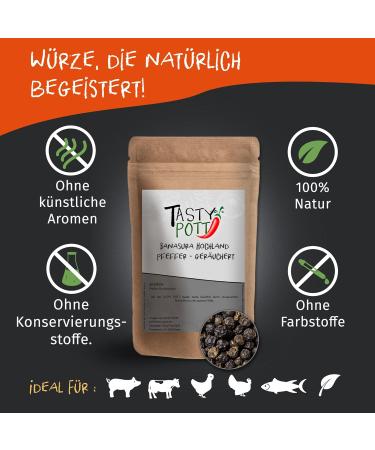  TASTY POTT Tasty Pott Banasura Hochland Pepper 250g | Pepper | Seasoning & Cooking | Exclusive Pepper Variety | Upland Culture | Fruity Note & Peppery Chilli | Gourmet Spice Refill | Refill Refill - Buy Online on GoSupps.com