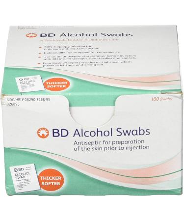 BD Alcohol Prep Swabs - 100 Pack | Antiseptic Wipes for Skin Cleansing - Buy Online on GoSupps.com