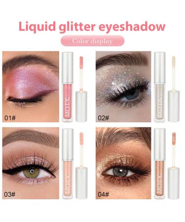 Waterproof Liquid Glitter Eyeshadow & Eyeliner Sticks - Pink, Purple, Silver, Golden | Quick-Drying Shimmer Makeup for Eyes & Face - Buy Online on GoSupps.com