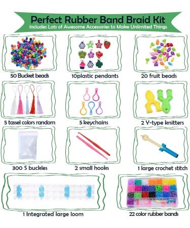 Kayzyue Girls' Bracelet Making Kit - DIY Crafts Loom Bracelet Kit with 4800 Pieces - Includes Storage Containers, Amulets, Y-Looms, Crochets, and S-Clips - Buy Online on GoSupps.com