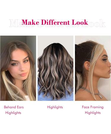 REECHO Long Wavy Curly Clip in Curtain Bangs - Pearl Platinum 12 Inch (2 PCS Set) for Women - Buy Online on GoSupps.com