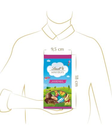 Lindt - Bag of Mini Eggs - Assorted - Milk Chocolate Praline and Black - Ideal for Easter 180 g - Buy Online on GoSupps.com