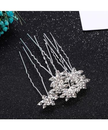 Minkissy 12-Piece Snowflake Bridal Hairpins | Crystal Rhinestone Hair Clips | U-Shaped Christmas Wedding Headgear for Women & Girls - Buy Online on GoSupps.com