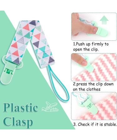 10 Pcs Boys Dummy Clip with Silicone Adapter - Baby Pacifier Holder Straps for Teething Toys - Green - Buy Online on GoSupps.com