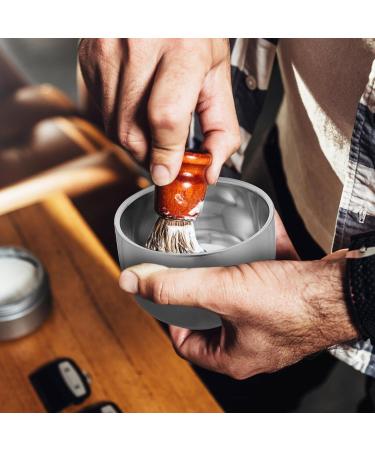 Coheali Double-Layer Shaving Cup | Stainless Steel Travel Foam & Soap Holder | Wet Shave Accessories with Sunflower Design - Buy Online on GoSupps.com