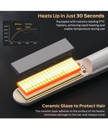 Buy 1 Inch Cordless Hair Straightener - 2-in-1 Ceramic Flat Iron & Curler Fast Heating Mini Travel Device - USB Rechargeable Pink - Buy Online on GoSupps.com