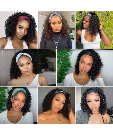 14 Curly Headband Wig for Women - Heat-Resistant Synthetic Glueless Half Wig with Attached Headband for Natural Look - 1B Color - Buy Online on GoSupps.com