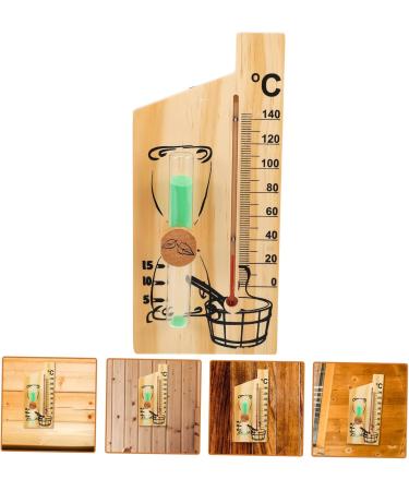 Buy Ganazono 5-Star Sauna Timer | Decorative Hourglass for Sauna Room | Wooden Backrest & Stone Timer | International Shipping - Buy Online on GoSupps.com