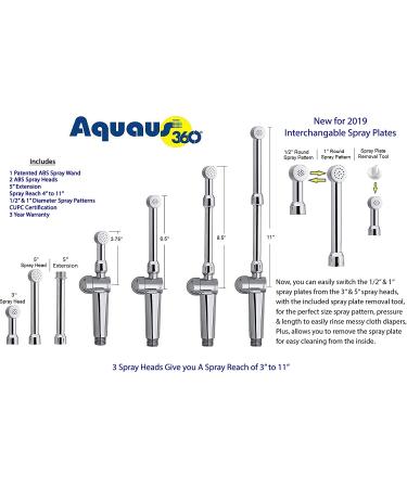 RinseWorks Aquaus 360 Diaper Sprayer - NSF Certified - Dual Spray Pressure Controls - 3 Year Warranty - Buy Online on GoSupps.com