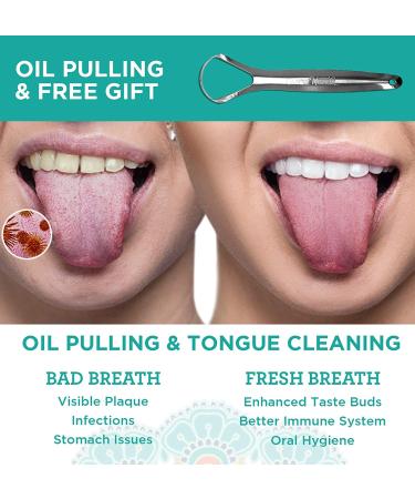 GuruNanda Oil Pulling Mouthwash 3-Pack | Ayurvedic Coconut, Sesame, Sunflower & Peppermint Oils | Oral Rinse for Bad Breath, Healthy Gums & Teeth Whitening (8.45 fl. oz) - Buy Online on GoSupps.com