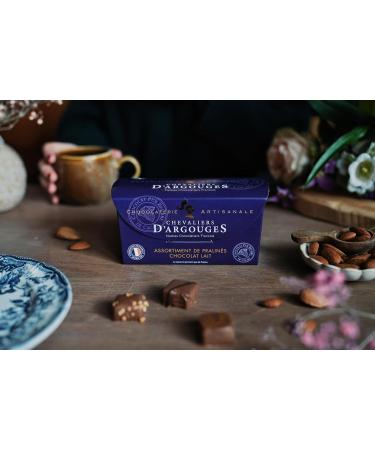 CHEVALIERS D'ARGOUGES French Master Chocolatiers - Assortment of milk chocolate pralines 33% - Tasting box 185g - Buy Online on GoSupps.com
