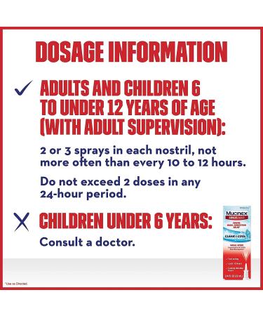 Mucinex Sinus-Max Severe Nasal Congestion Relief Spray - Fast Acting Cooling Menthol - 12 Hour Relief - 0.75 Fl Oz (Pack of 4) - Buy Online on GoSupps.com